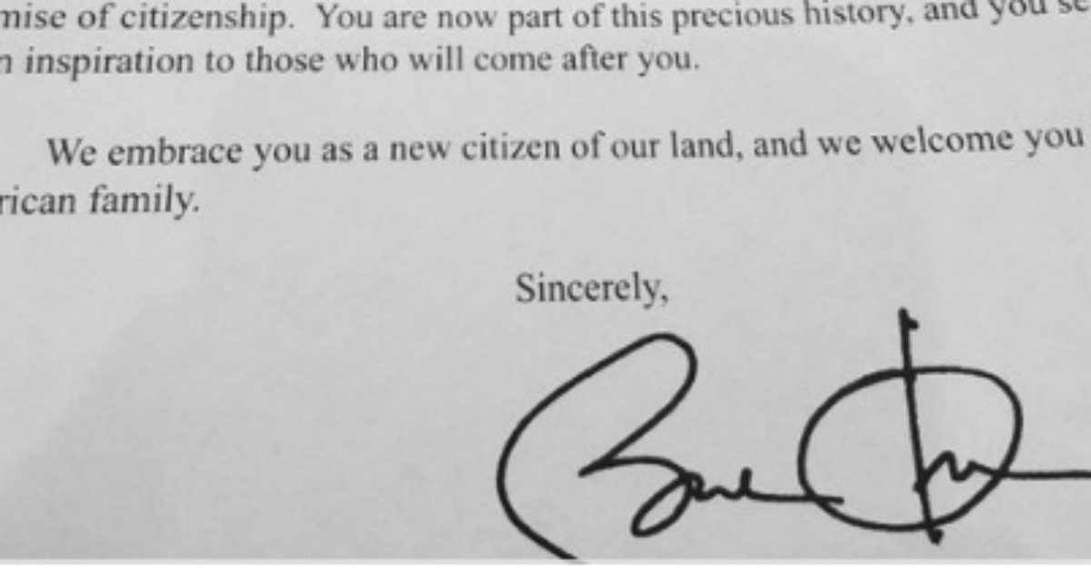 Here's Why a US Citizen Received a Letter Signed by 'President' Obama