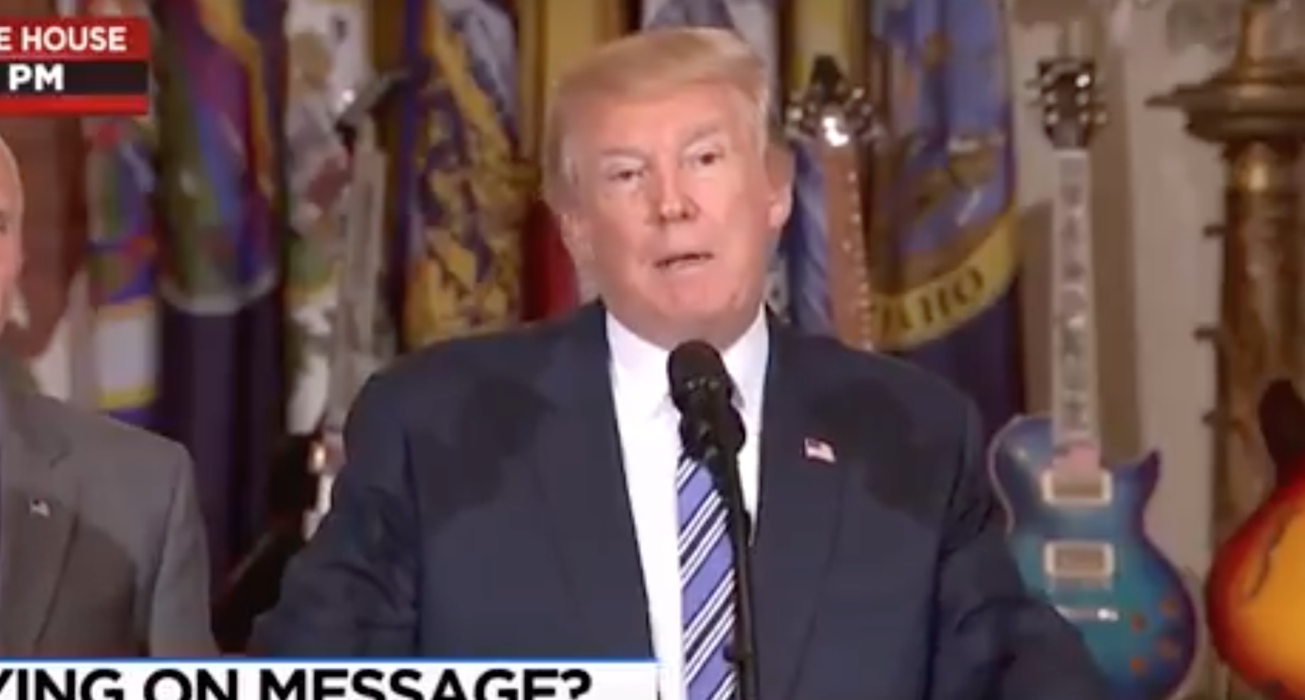 As President Trump Delivers Speech, MSNBC Flashes Blatantly Unprofessional Chyron Across Screen