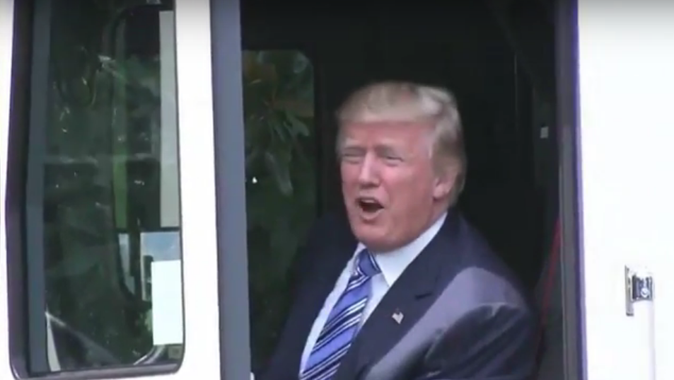 Trump Just Got Into a Firetruck. And Now Everyone's Talking About It