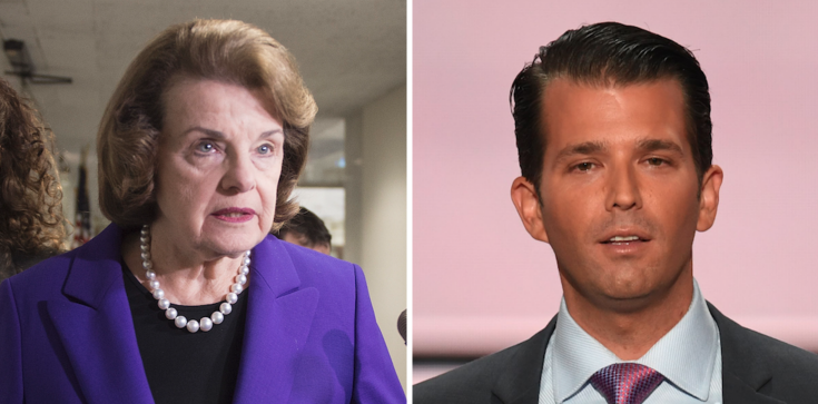 Dem Sen Dianne Feinstein Says FBI Special Counsel Has Given "All-Clear" on Don Jr. Public Interview