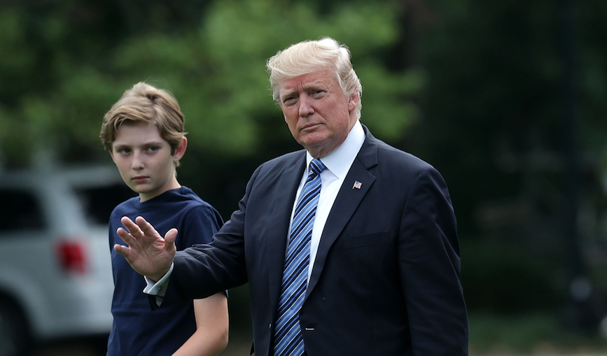 Trump Torches Jeff Sessions in Morning Tweetstorm Then Drops a 'Joke' About Son Barron