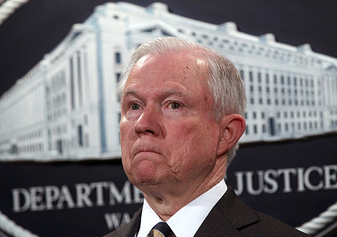 Georgetown Students Protest Sessions' Speech in D.C.