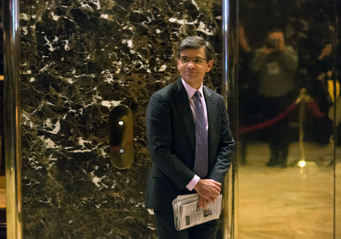 Stephanopoulos Alarmed by Trump's Tweet of Himself Hitting Clinton With Golf Ball