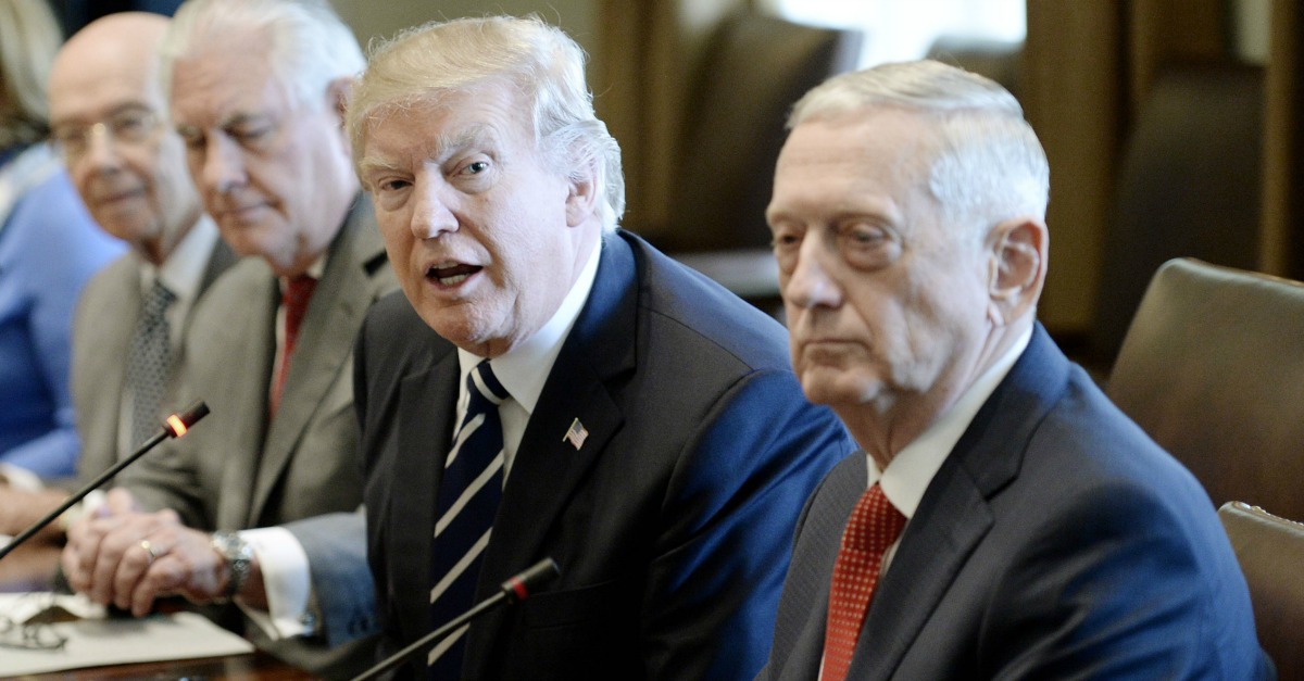 Trump Signs NDAA While Pence, Mattis, Service Members Look On