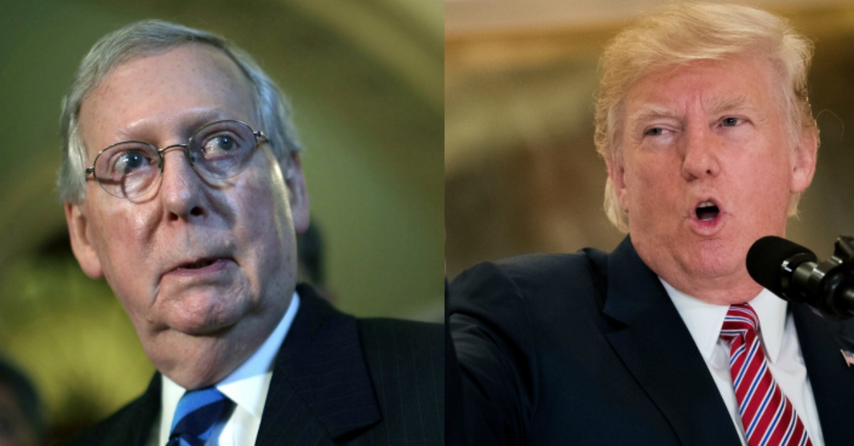 Report: Trump and McConnell Got Into 'Profane Shouting Match' Over the Phone