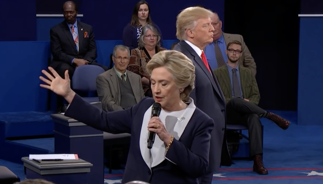 Clinton Calls Trump a 'Creep' for Debate Behavior in Election Memoir