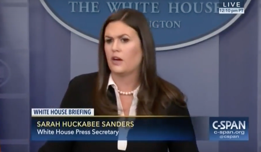Reporter Asks Huckabee Sanders to Comment on GOP Sen's Trump Attacks. She Doesn't Skip a Beat