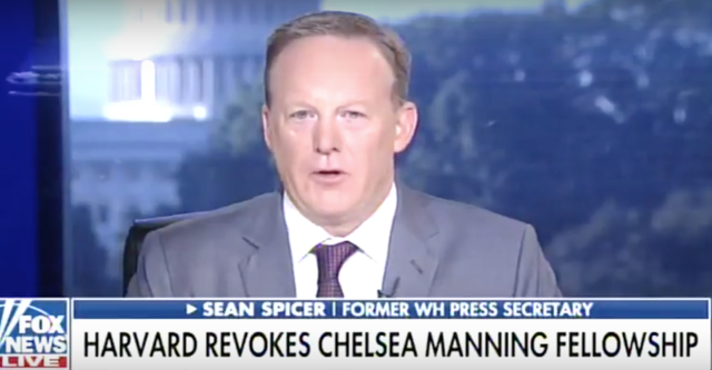 Sean Spicer's Take on Chelsea Manning Getting Booted from Harvard? "The Right Decision"
