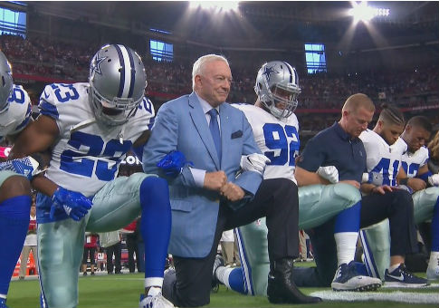 Dallas Cowboys, Owner Jerry Jones Kneel Before National Anthem