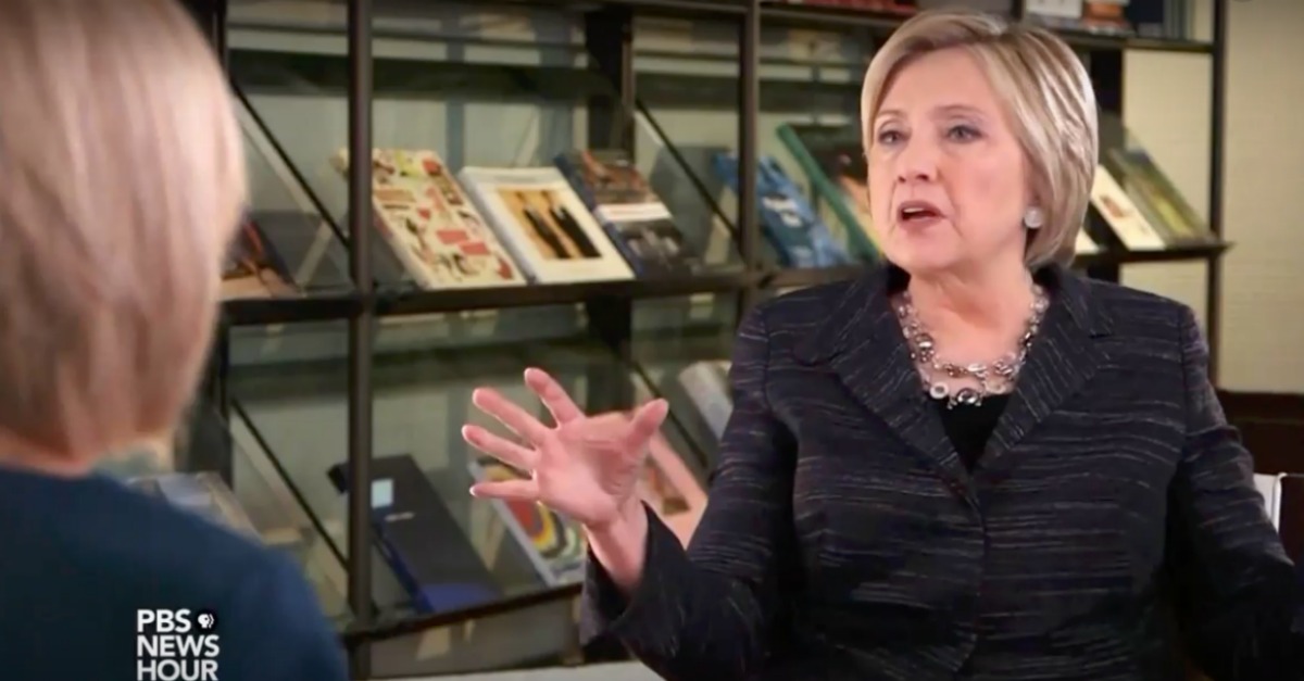 PBS Host Asks Hillary a Question About Bill & Loretta Lynch's Tarmac Meeting. She Snaps...