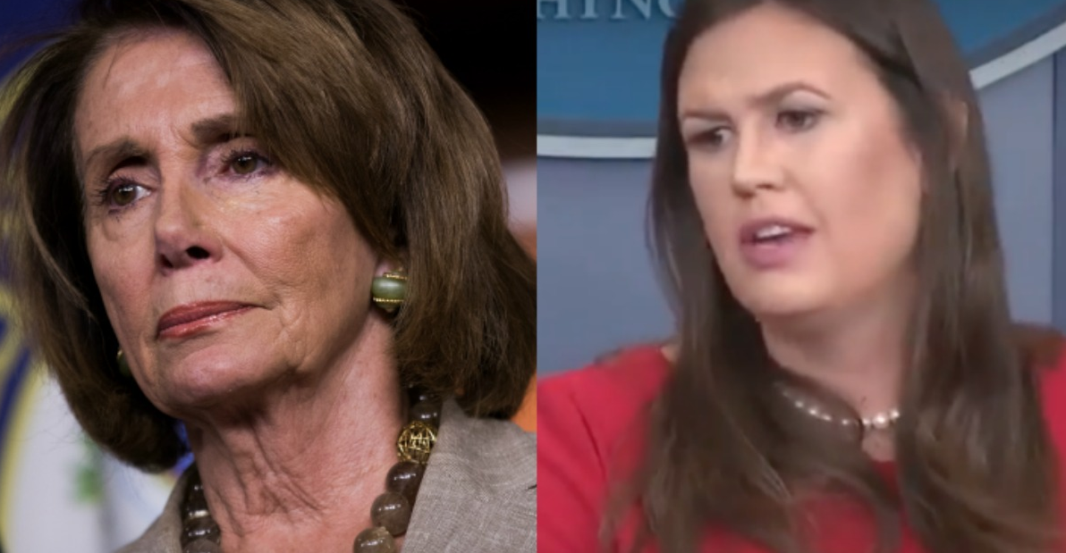 Reporter Questions Trump's "Heart." Sarah Sanders Snaps on Pelosi's "Heartlessness"