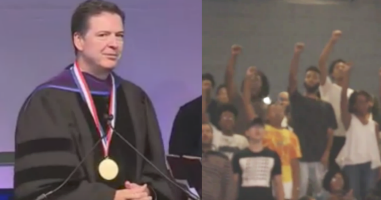 James Comey was Giving Convocation Address. Suddenly He's Interrupted by Protesters