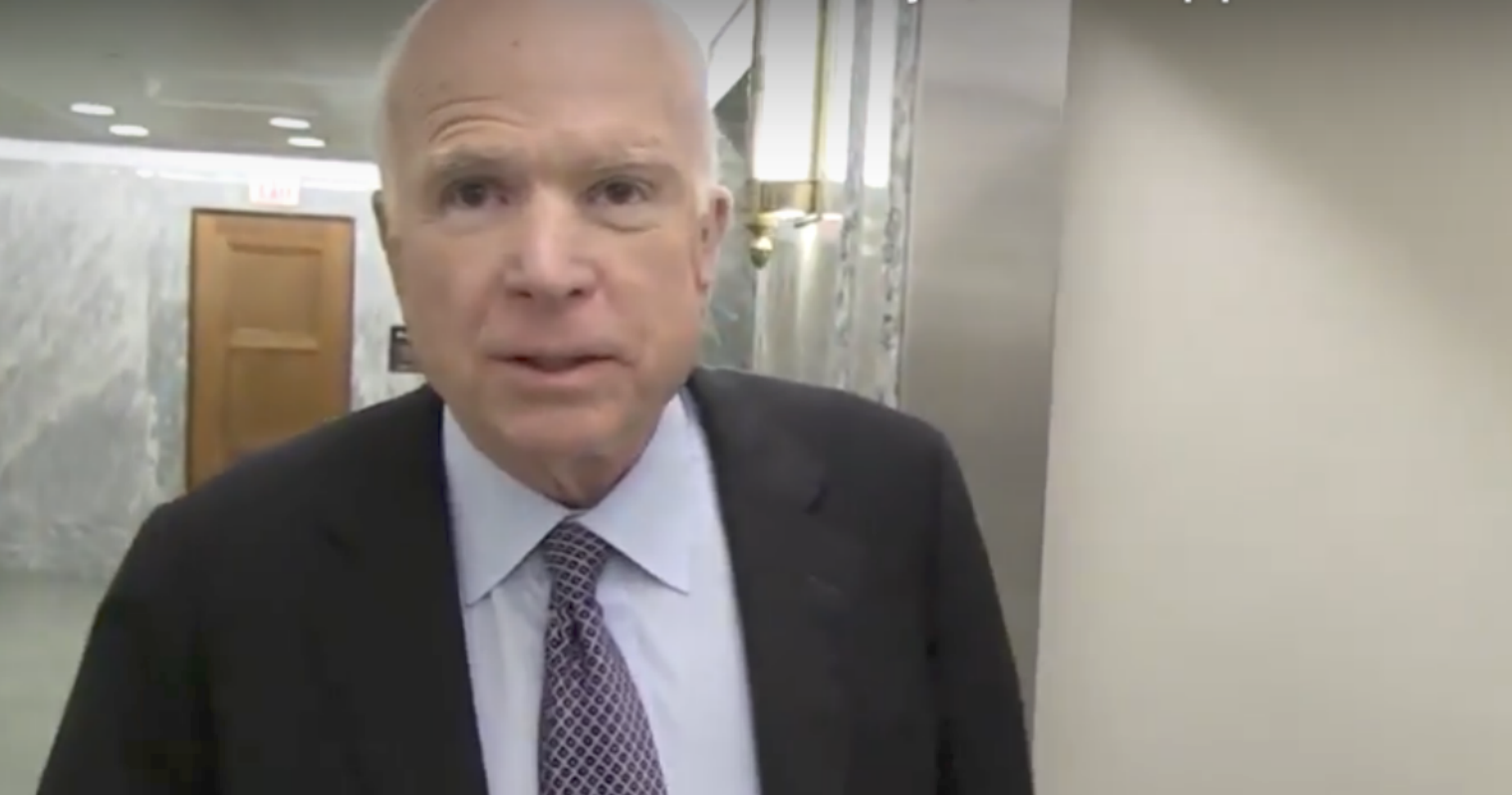 McCain Makes a Wisecrack When Asked About Kneeling Players: "I've Always Hated the Dallas Cowboys"