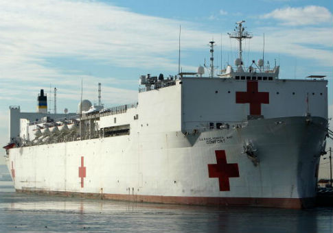 Hospital Ship USNS Comfort Heading to Puerto Rico