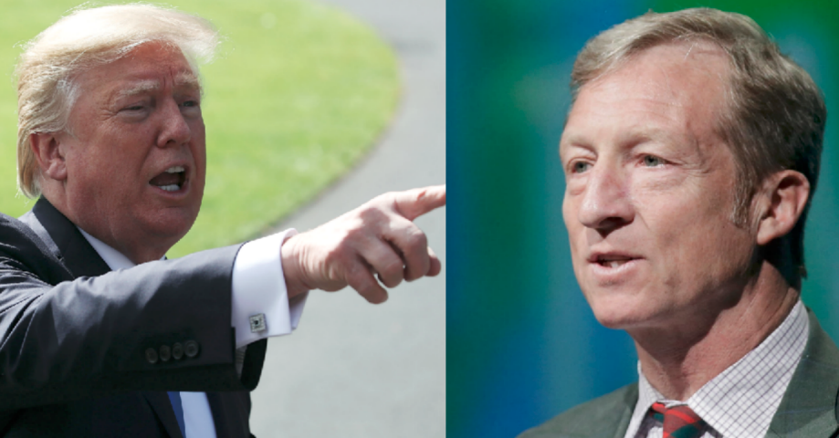 Trump Blasts 'Totally Unhinged' Tom Steyer After He Sees the TV Ad Steyer Ran This Morning