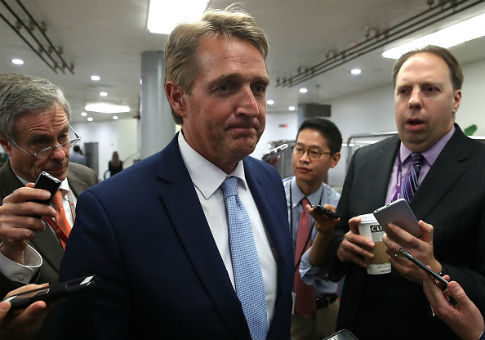GOP Sen. Jeff Flake Donates to Roy Moore's Democratic Opponent