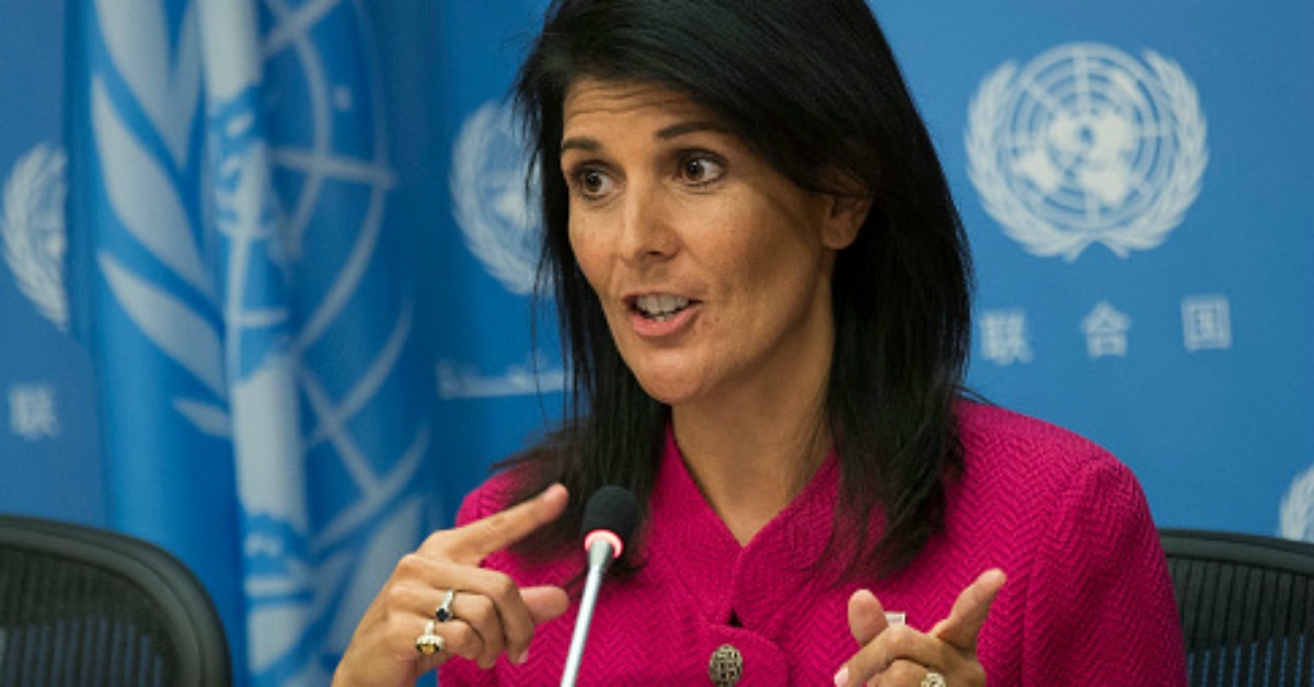UN Amb. Nikki Haley Evacuated During Violent Protests