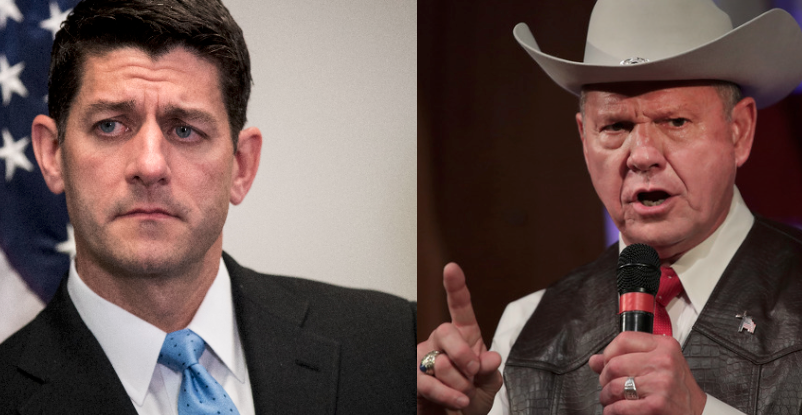 Paul Ryan Speaks Out on Roy Moore: “He Should Step Aside.”