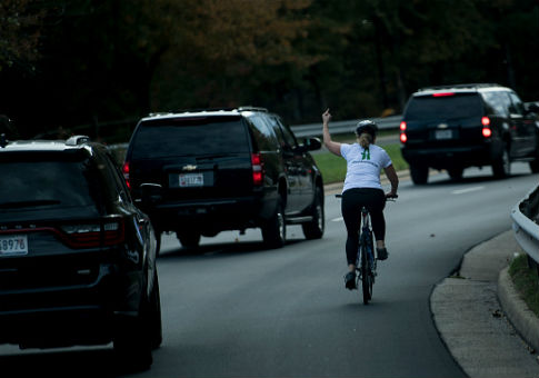 GoFundMe Campaign Passes $100,000 Goal for Woman Who Flipped Off Trump
