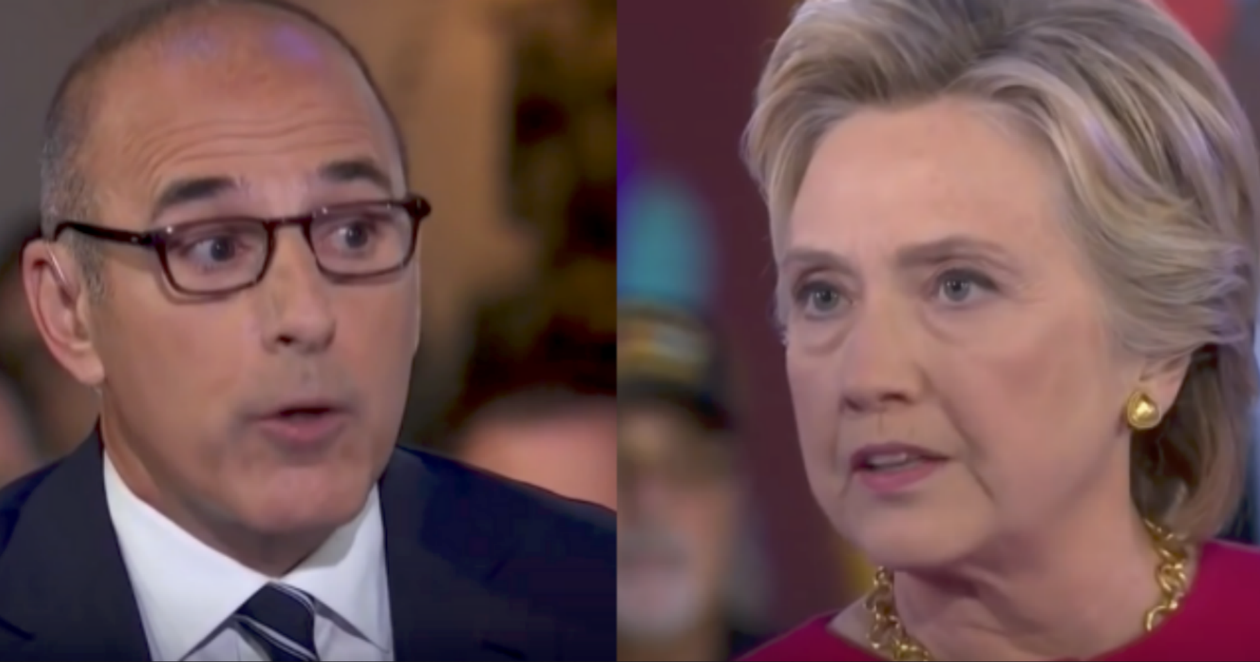 Hillary Ties Lauer Sex Scandal Fallout to His Tough Questioning of Her: "I Believe More in Karma"