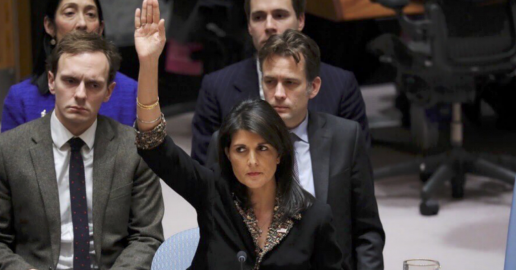 Haley Sends a Bold Warning to the U.N. Ahead of Vote on Jerusalem: 'The U.S. Will Be Taking Names'