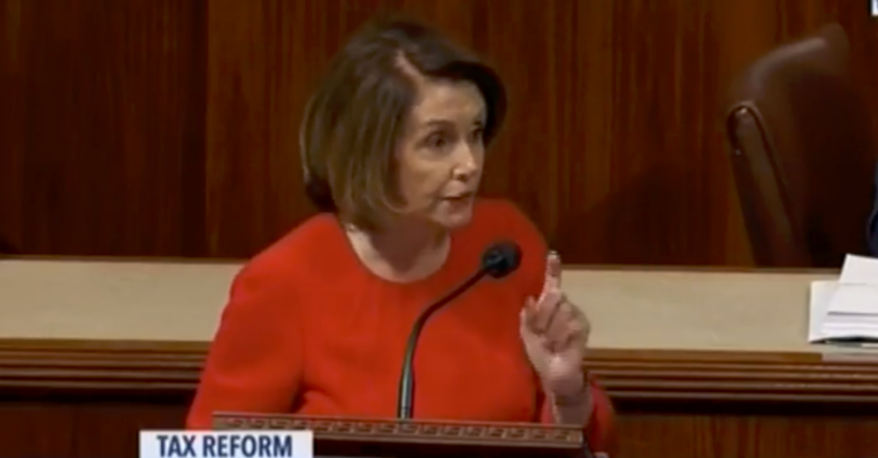 Nancy Pelosi Slams Tax Bill by Saying It May Hurt 'Children Like Tiny Tim'
