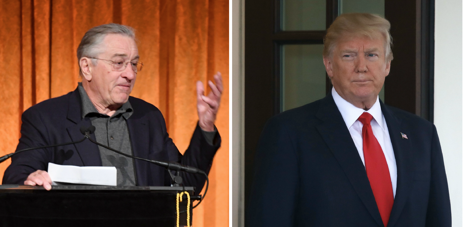 Robert De Niro Unleashes Profanity-Laden Against Trump...Then Heaps Praise on Meryl Streep