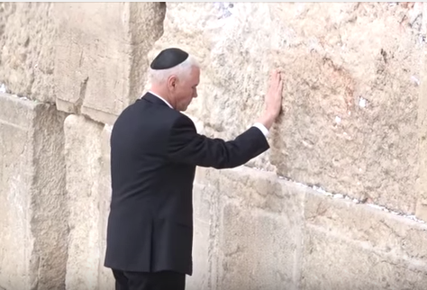 Pence Visits Western Wall in Jerusalem