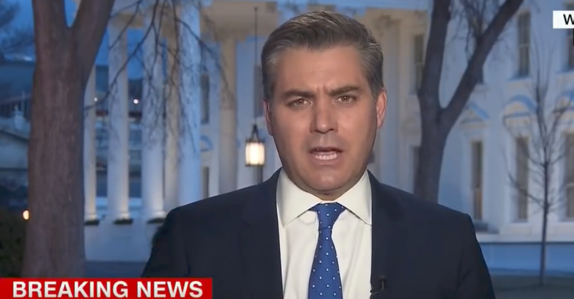 Acosta Usually Doesn't Hold Back. But Even He Can't Blurt Out This Word Emblazoned on CNN Chyron