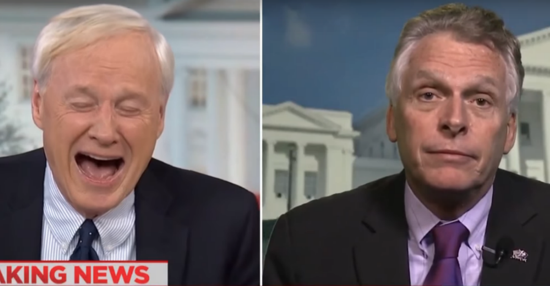 Matthews Can't Hide His Laughter When Gov. McAuliffe Suggests He'd 'Knock Out' Trump During a Debate