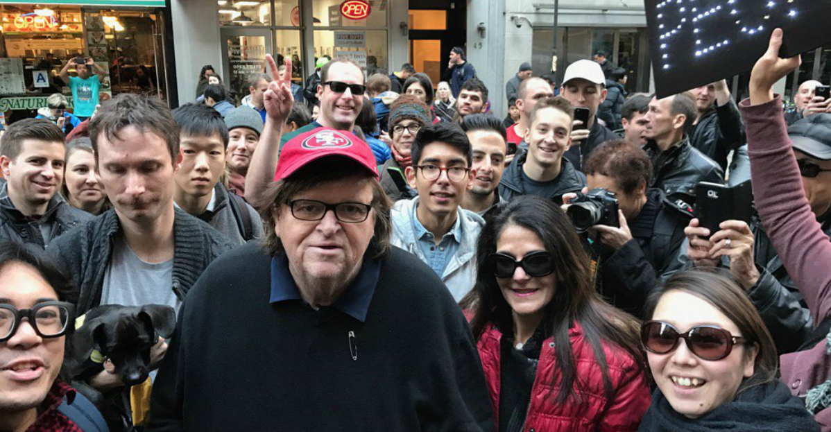 Michael Moore Took Part in Anti-Trump Rally That Authorities Now Allege was Organized by Russians