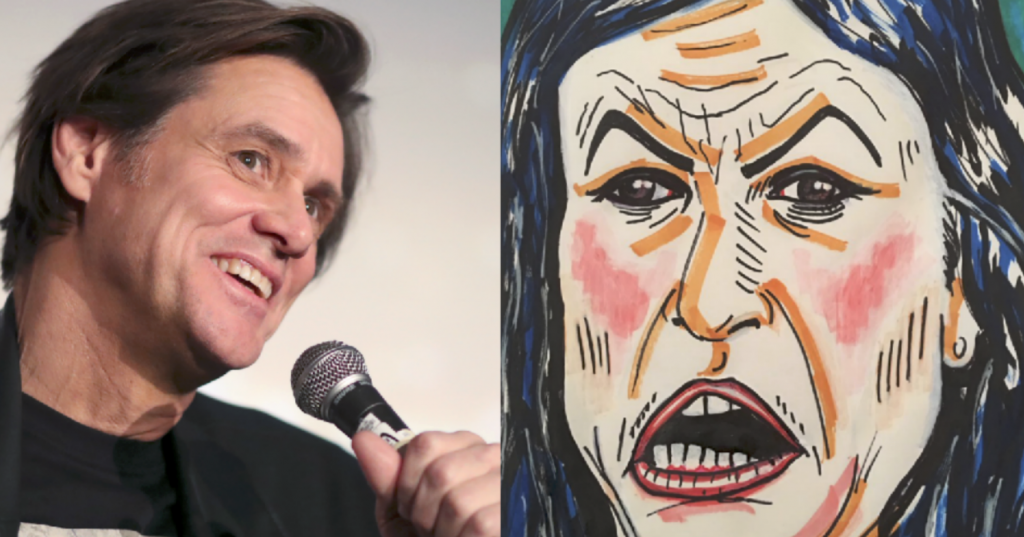 Jim Carrey Lambasted for Portrait Believed to Be WH Press Sec Huckabee Sanders