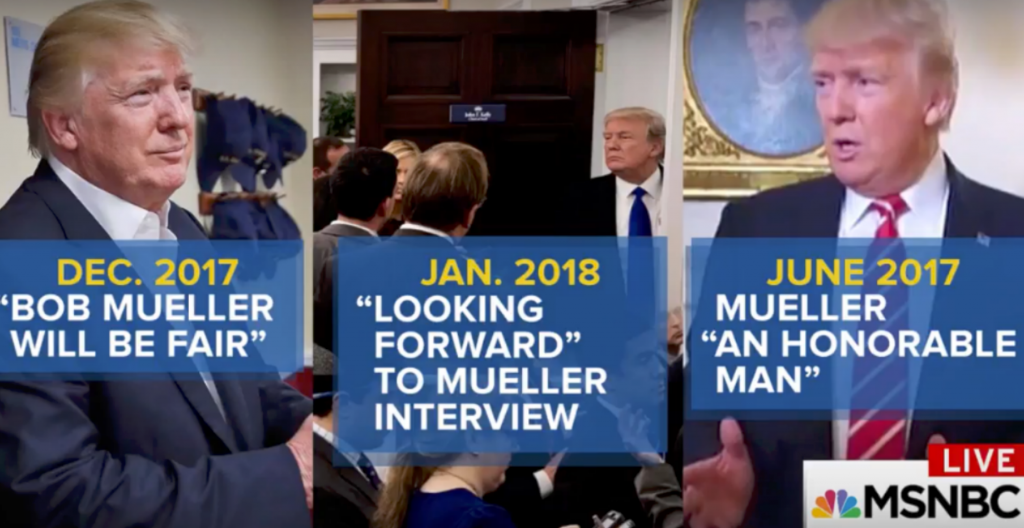 MSNBC Shows Hilariously Unnecessary Chart of Trump's Tweets on Robert Mueller