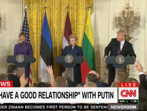 At Joint Press Conference, Trump Tells Latvian President to Call on 'Baltic Reporter' for 'Real News, Not Fake News'