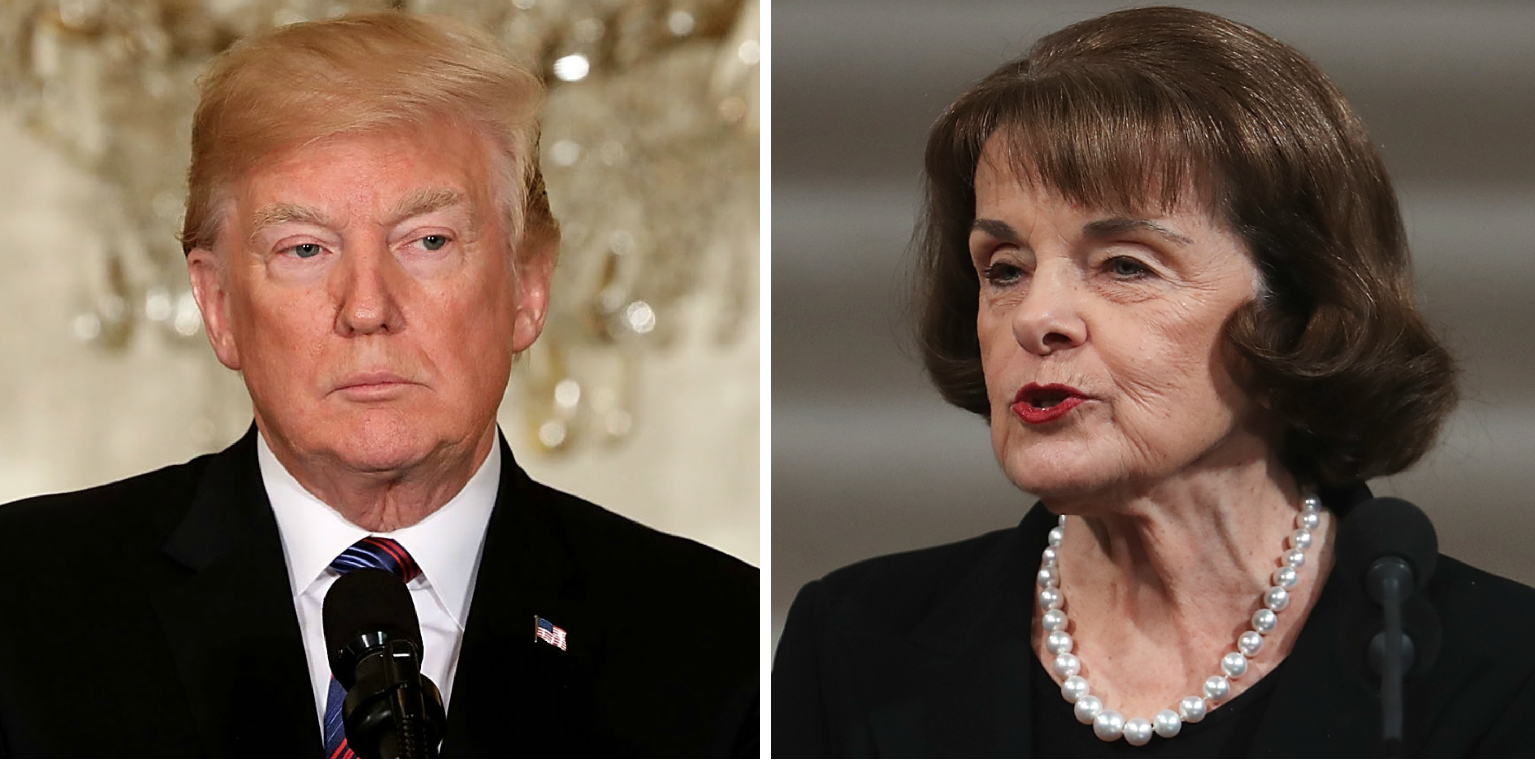 Facing a Tough Reelection​, Dem Senator Feinstein Walking a Tightrope on Trump