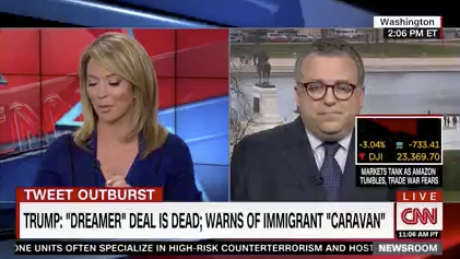 CNN Chyrons Only Put Central American Migrant 'Caravan' in Quotes when Attributed to Trump