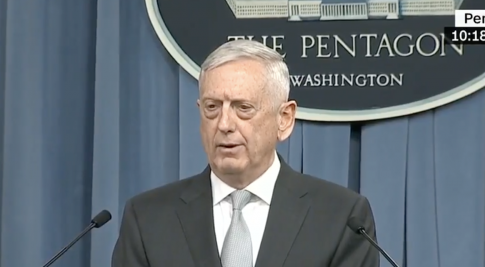 Mattis on Military Action Against Syria: This Was a 'Heavy Strike'