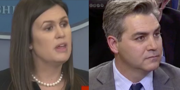Sanders Shuts Down an Attempt by CNN's Acosta Insinuating Trump Doesn't Support a Free Press