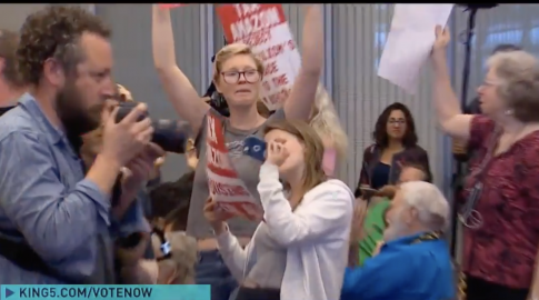 Supporters of Seattle Tax Hike Chant 'We'll Be Back for More'