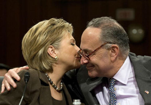 Schumer Won’t Say Whether Clintons Are Helpful to Dems