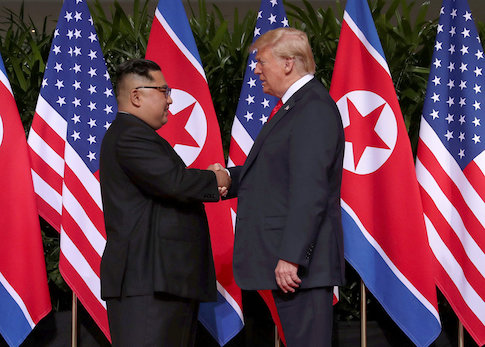 Trump, Kim Arrive at Summit Venue for Historic U.S.-North Korea Meeting