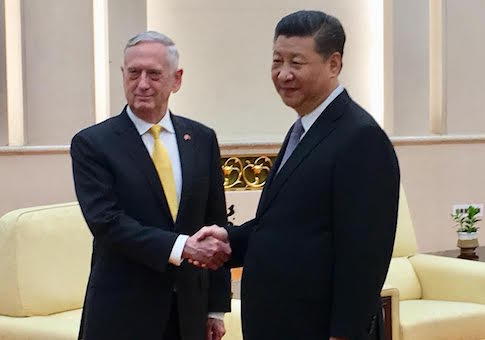Mattis Hits South China Sea Military Buildup in Talks with Xi