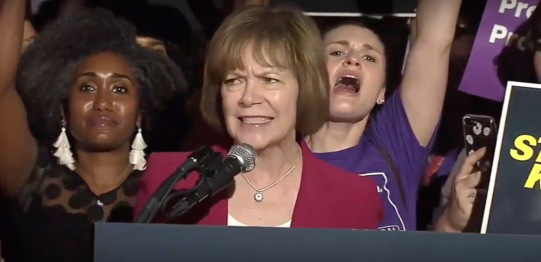 Protesters Berating SCOTUS Nominee Ignore Dem Senator Berating SCOTUS Nominee