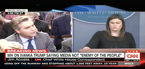 Acosta to Press Sec: We 'Deserve' to Hear You Say Press Is Not 'Enemy of the People'