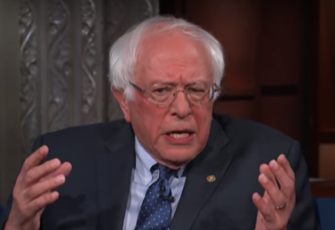 Colbert Asks Sanders if It's Wise to Campaign as 'Socialist'