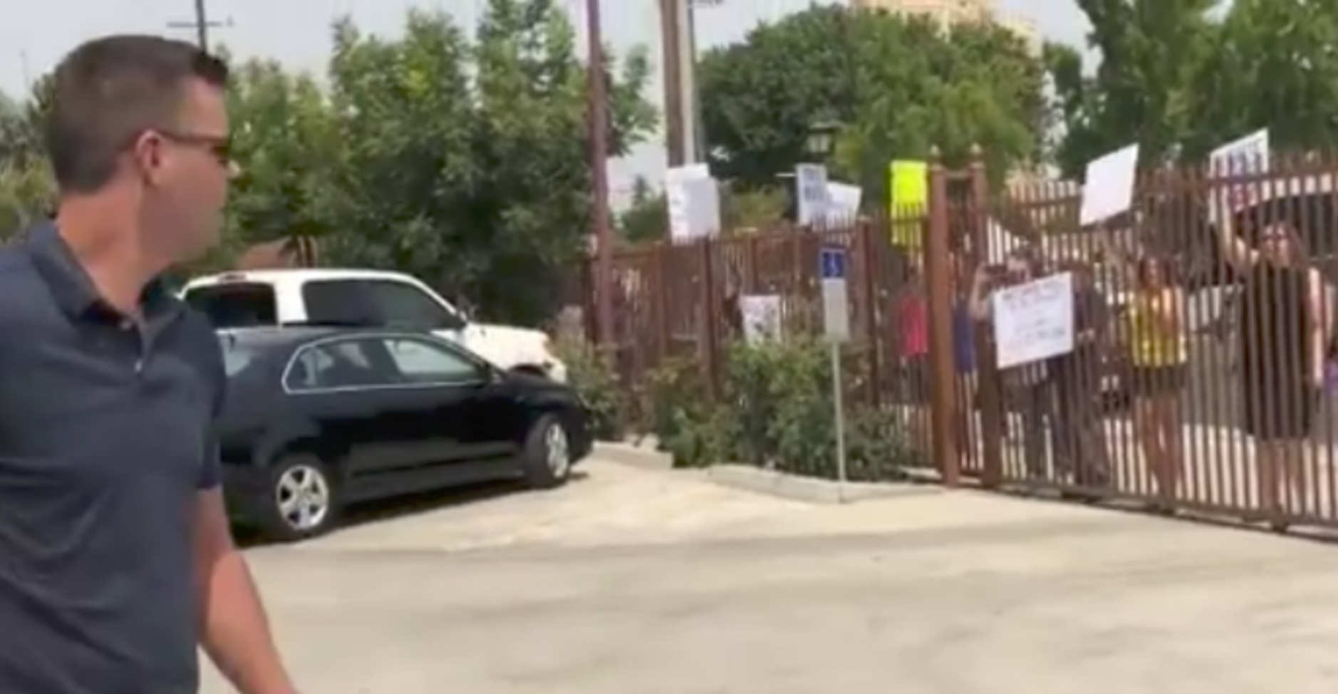 Progressive Protesters Shout And Race Shame GOP Rep's Wife