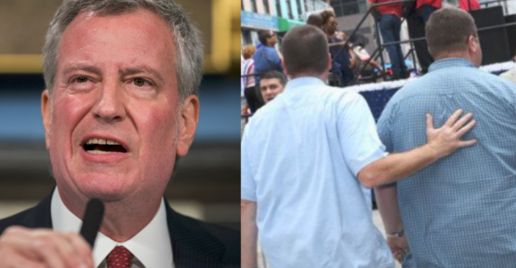 Dem Mayor De Blasio Bodyguards Remove Reporter Attempting to Ask Questions