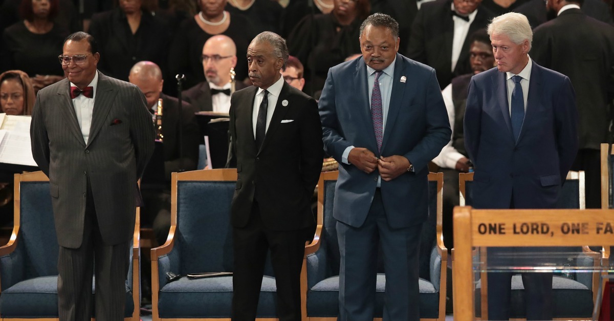 Networks Crop Farrakhan out of Photos at Aretha Franklin Funeral, Call Him Part of ‘Inclusive Group’