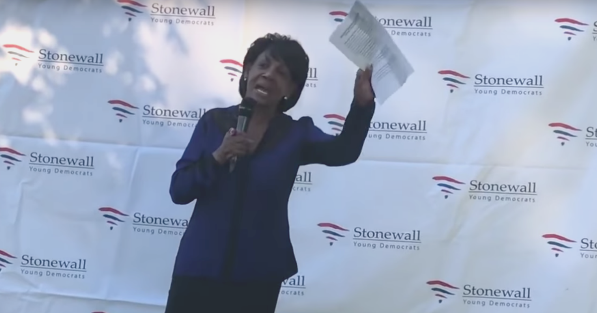 Maxine Waters Brags About Threatening Trump Supporters ‘All The Time’