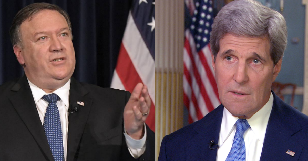 Pompeo Slams Kerry For 'Beyond Inappropriate' Meetings With Iranian Officials to Salvage Nuke Deal